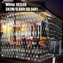 1 Pack 2m X 3m Solar Powered LED Christmas Net Lights, IP65 Waterproof, 8 Modes, Low Voltage Mesh String Lights, Suitable For Christmas Tree, Shrubs, Wedding, Garden, Outdoor, Indoor Thanksgiving Christmas Halloween Decor, With Solar Panel, Landscape Lighting Decoration - 太陽能網燈 - 查看 14