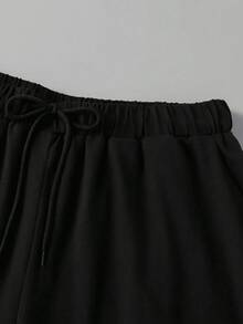 男士运动健身极简印花两件套，秋冬季，男士白色拉链连帽衫+紧身裤，公牛图案运动服套装，适合健身房和日常穿着 - 黑與白 - 查看 8