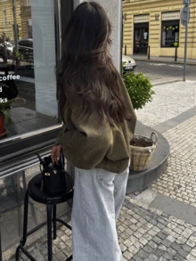 Dirty Martini Green Suede Bomber Jackets Women Long Sleeve Zipper Oversized Jackets Fashion 2026 Spring Casual Streetwear Outwears Valentine's Day