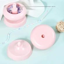 KLONKEE Herramienta manual giratoria para rellenar cuentas, para hacer joyas con cuentas, tazón giratorio para cuentas, herramienta accesoria DIY, para hacer cadenas, pulseras y collares [Albaricoque] - Multicolor - Ver 12