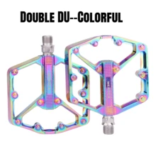 1 Pair Mountain Bike Pedals, Aluminum Alloy Bearing Pedals, DU Pedal Pads, Bicycle Accessories With 20 Anti-Slip Pins, CNC Machined Flat Platform Pedals, 9/16" Lightweight Platform, Suitable For Road Bikes, Mountain Bikes, BMX - Multicolor - View 11