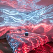 1pc Northern Lights Projector Lamp - Mesmerizing Night Light With 7 Modes & Remote, Dimmable LED Desk Lamp, USB Powered, Perfect For Halloween, Christmas, Bedroom, Gaming Room, Party - Ideal Holiday Gift