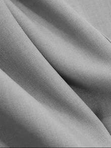 Plus Size Women's Solid Color Loose Straight Trousers With Pockets Versatile Style Business Suit Pantaloons - Grey - View 2