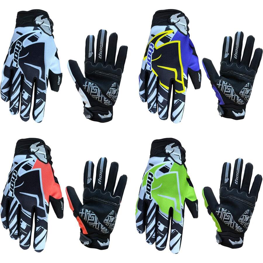 Thor Fahrradhandschuhe, geeignet für Motorräder, Offroad, Outdoor-Sport, für Männer und Frauen, leicht und atmungsaktiv