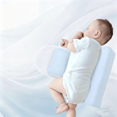 Baby Side Sleeping Pillow, Infant Side Sleeping Positioner, Back Support Pillow, Anti-Roll Cushion, Comfort Triangle Pillow