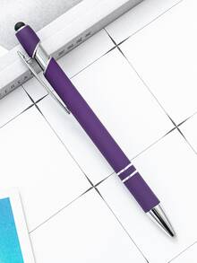 50pcs Customized Text/Logo Luxury Aluminum Barrel Retractable Stylus Striped Ballpoint Pen, Engraved Inspirational Text, Personalized Wedding/Employee/Teacher/Student/Coworker/Halloween Gift,Office Decor,Diy ,Bulk Customization - 多色/圈筆 - 查看 119