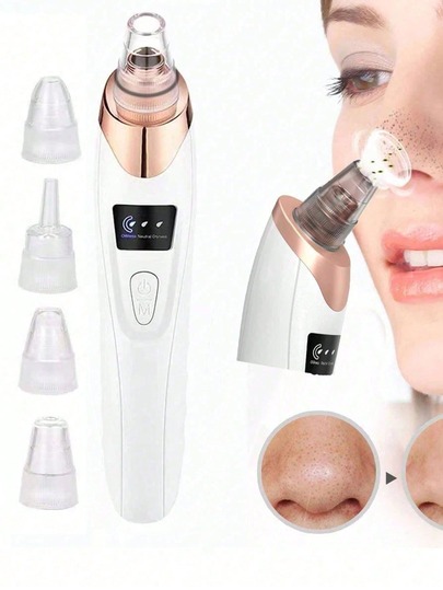5 en 1, Aspirateur facial pour les pores, Réducteur de points noirs, Nettoyant pour les pores du visage - 3 niveaux d'aspiration, 5 sondes, Set de nettoyage facial rechargeable par USB - Outil électrique de nettoyage du visage pour adulte, Cadeau d'anniversaire, Fête des Mères