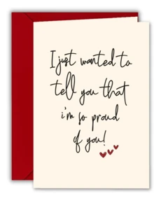 1pc Proud Of You Greeting Card - Congratulations Card For Graduation, Birthday, Or Tough Times - Cartoon Patterned, Fantasy Themed, English Language With Envelope - Multicolor - View 12