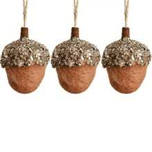 3pcs Pine Cone Felt Ball Hanging Ornaments, Christmas Tree Hanging Ball Decorations, Suitable For Christmas Holiday Party Decor