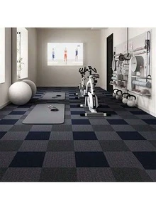 10/20/50 Pieces Self-Adhesive Carpet Floor Tiles - Easy To Cut And Match For Office Or Balcony Decor, Slip Floor Tile For Living Room, Bedroom, Study, Home Floor Decoration, Office Carpet, 11.81in Spliced Floor Mat