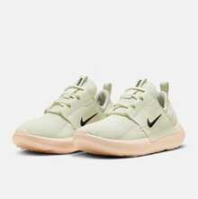 Nike 耐克新款一体式一脚蹬轻质缓震软底女式训练鞋透气舒适健身跑步鞋E系列AD极简设计配色休闲运动鞋女款DV8405-004 - 粉綠色 - 查看 1