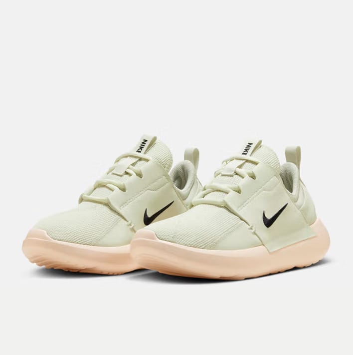 Nike 耐克新款一体式一脚蹬轻质缓震软底女式训练鞋透气舒适健身跑步鞋E系列AD极简设计配色休闲运动鞋女款DV8405-004 - 粉綠色 - 查看 1