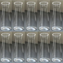 2/5/8/1/10 pièces Petits vases en plastique transparent, vases décoratifs mini modernes et mignons, convenant pour mariage, mariée, cadeau, anniversaire, décoration de table de restaurant, Noël, Halloween, Saint-Valentin