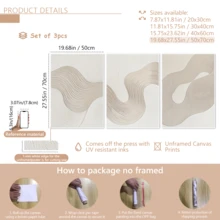 3pcs/Set Modern Wall Art Posters - Abstract Prints White Texture Asymmetric Art, Minimalism, Bohemian Art, Boho Wall Art, Bohemian Art Prints, Framed Or Unframed, Room Decor, Home Decor, College Dorm Apartment Decor, Gifts For Wall Decoration In Hotel, Home, Living Room, Bedroom, Bathroom And Office