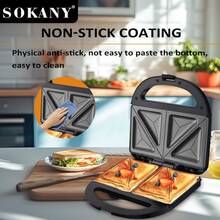 SOKANY 08061 Sandwich Maker, Household Breakfast Maker, Bread Press, Baking Machine, Sandwich Maker - UK Plug(220-240V) - View 2