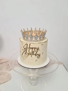 1件奢华钻石水晶公主新娘皇冠，闪亮圆形头饰，适合女性，可用于生日、婚礼、优雅场合、情人节、母亲节等，颜色和款式随机。 - 彩色 - 查看 8