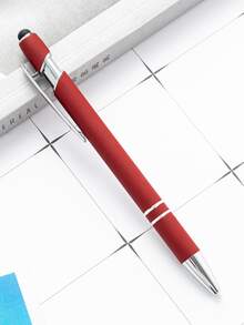 50pcs Customized Text/Logo Luxury Aluminum Barrel Retractable Stylus Striped Ballpoint Pen, Engraved Inspirational Text, Personalized Wedding/Employee/Teacher/Student/Coworker/Halloween Gift,Office Decor,Diy ,Bulk Customization - 多色/圈筆 - 查看 69