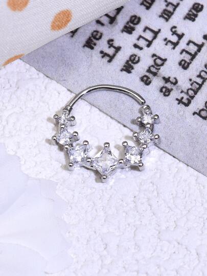 1pc Cubic Zirconia Nose Ring Piercing Jewelry