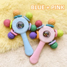 1 件婴儿出牙摇铃，柔软硅胶材质，新生儿必备，感官玩具，用于认知发展、抓握训练、缓解婴儿出牙不适，适合作为幼儿礼物，圣诞节、万圣节
