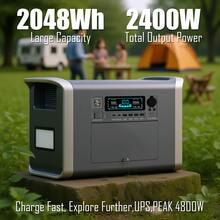 UAPOW AP2000 2400W Portable Power Station | Dual Input (Battery/AC) | 4 USB-C PD Ports | 2000W Fast Charging, Suitable For RV Refrigerators/CPAP Devices | 6.7 Hours Of Battery Life (LiFePO4 Battery) | Ideal For Camping And Hiking