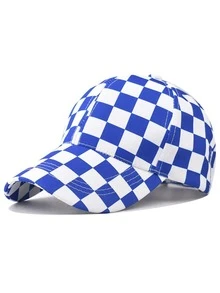 1 szt. unisexowa czapka baseballowa w kratkę, modna, uniwersalna czapka przeciwsłoneczna, czapka w szachownicę do noszenia na zewnątrz