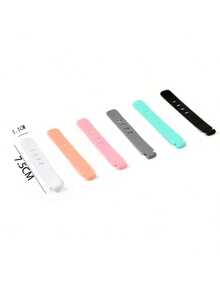 6 attaches de câble en silicone à 4 trous, attaches de câble de décoration de Noël, organisateur de câble réutilisable, attaches de câble élastiques réglables, organisateur de câble, pack de câbles à haute élasticité pour fixer les écouteurs, les chargeurs, gestion des câbles polyvalente, protection de au travail (6 couleurs, une pour chaque couleur)