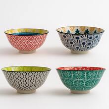 Set 4 Bowl Tazón Pozolero De Cerámica Vintage Tipo Talavera - Verde - Ver 3