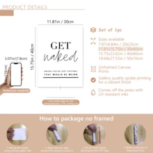 1pc Modern Wall Art Canvas Print - Funny Motivational Quote, Frameless, High Quality Glossy Poster - Available With Or Without Frame, Room Decor, Home Decor, College Dorm, Apartment, Hotel, Home, Living Room, Bedroom, Bathroom, Office Wall Decor Gift - Multicolor - View 14