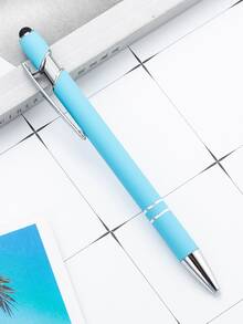 50pcs Customized Text/Logo Luxury Aluminum Barrel Retractable Stylus Striped Ballpoint Pen, Engraved Inspirational Text, Personalized Wedding/Employee/Teacher/Student/Coworker/Halloween Gift,Office Decor,Diy ,Bulk Customization - 多色/圈筆 - 查看 108
