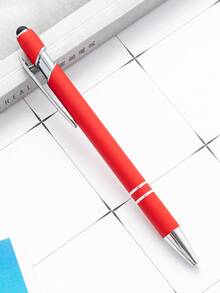 50pcs Customized Text/Logo Luxury Aluminum Barrel Retractable Stylus Striped Ballpoint Pen, Engraved Inspirational Text, Personalized Wedding/Employee/Teacher/Student/Coworker/Halloween Gift,Office Decor,Diy ,Bulk Customization - 多色/圈筆 - 查看 59