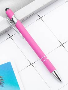 50pcs Customized Text/Logo Luxury Aluminum Barrel Retractable Stylus Striped Ballpoint Pen, Engraved Inspirational Text, Personalized Wedding/Employee/Teacher/Student/Coworker/Halloween Gift,Office Decor,Diy ,Bulk Customization - 多色/圈筆 - 查看 15
