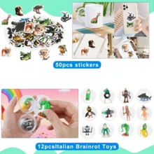 160Pcs Tralalero Tralala Party Favors Set Italian Brainrot Party Favors Tralalero Decorations Gifts Toy Party Favors, Birthday Party Gifts - 彩色 - 查看 8