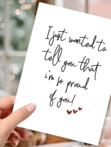 1pc Proud Of You Greeting Card - Congratulations Card For Graduation, Birthday, Or Tough Times - Cartoon Patterned, Fantasy Themed, English Language With Envelope - Multicolor - View 5