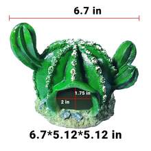1pc Cactus-Shaped Fish Tank Hiding House, Reptile Shelter, Suitable For Fish Tank Decoration, Aquascaping, Geckos, Scorpions, Lizards, Spiders
