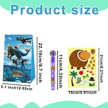 160Pcs Tralalero Tralala Party Favors Set Italian Brainrot Party Favors Tralalero Decorations Gifts Toy Party Favors, Birthday Party Gifts - 彩色 - 查看 3