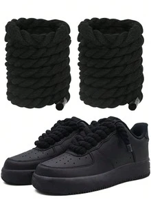 1pair Thick Rope Shoe Laces For Chunky Shoelaces Replacement Laces For Men's And Women's Shoelaces,Sneakers.Shoelaces(120cm/47.24inch)