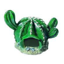 1pc Cactus-Shaped Fish Tank Hiding House, Reptile Shelter, Suitable For Fish Tank Decoration, Aquascaping, Geckos, Scorpions, Lizards, Spiders