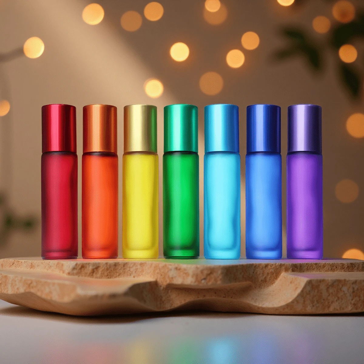 4/8pcs 10ML Perfume Essential Oil Refillable Glass Roll-On Bottles, Portable Fragrance Dispenser, Reusable Oil Vials For Travel - Multicolor - View 1