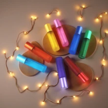 4/8pcs 10ML Perfume Essential Oil Refillable Glass Roll-On Bottles, Portable Fragrance Dispenser, Reusable Oil Vials For Travel - Multicolor - View 2