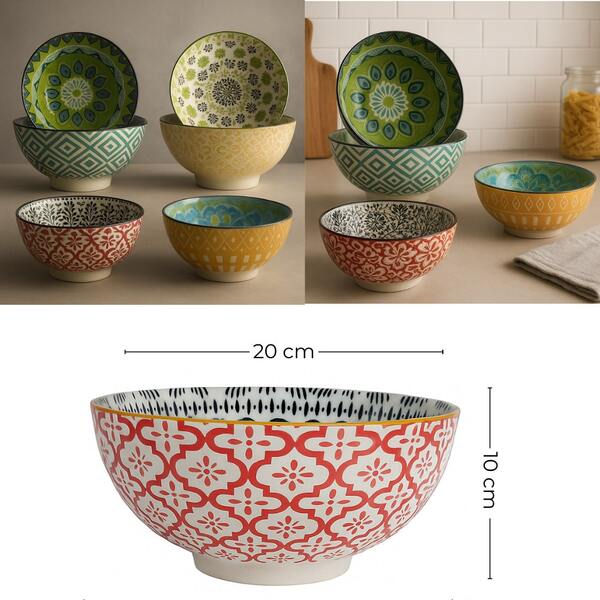 14-Piece Ceramic Dinnerware Set With Talavera Design