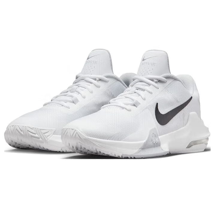 Nike Air Max Impact 4 Men's Basketball Shoes, Cushioned, Rebounding, Comfortable, Durable, Supportive, Outdoor Sports, Fashion, Versatile, Grip, Solid Color, Casual, Basketball Essential DM1124-100 - White Black - View 1