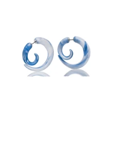 1件装 20G 优雅螺旋形假耳扩 亚克力耳扩 假耳塞 角形耳钉