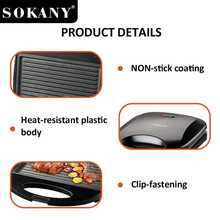 SOKANY Sanduicheira e Máquina de Café da Manhã Multifuncional para Uso Diário