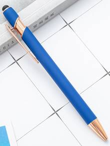 1/5/10/20/36pcs Customized Text/Logo Personalized Luxury Soft Touch Rose Gold Elegant Custom Rubber Stylus Ballpoint Pen, Aluminum Barrel Ballpoint Pen, Perfect Gift For Bridesmaids, Women, Kids, Students, Teachers, Family And Friends