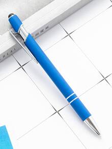 50pcs Customized Text/Logo Luxury Aluminum Barrel Retractable Stylus Striped Ballpoint Pen, Engraved Inspirational Text, Personalized Wedding/Employee/Teacher/Student/Coworker/Halloween Gift,Office Decor,Diy ,Bulk Customization - 多色/圈筆 - 查看 146