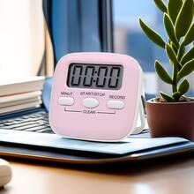 SUTAN 1 pieza Temporizador digital de marca SUTAN para entrenamiento de yoga y fitness, temporizador electrónico digital de laboratorio, temporizador magnético para refrigerador, temporizador de mano mini, color rosa (baterías no incluidas)