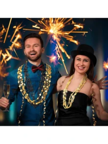 2026 Happy New Year Party Kit, 26-Piece Celebration Set, Photography Props, Including Cone Hat, Headpiece And Beaded Necklace, Perfect For New Year's Eve Celebration, New Year's Eve Party Decorations, New Year - 彩色 - 查看 4