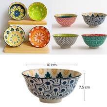 Set 4 Bowl Tazón Pozolero De Cerámica Vintage Tipo Talavera - Verde - Ver 7