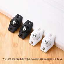 4pcs Adhesive Universal Caster Wheels For Shelves, Trash Bins & Under-Bed Storage Boxes, Furniture Wheels And Casters, Shelf Mobility, Furniture Mobility, Compact Casters, Spacesaving Design, Wheels, Sturdy Construction, Multisurface Wheels, Small Space Living, Diy Enthusiasts ﻿ - Multicolor - View 3