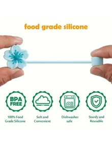 4pcs/8pcs Floral Decorative, Dust-Proof Drinking Straws Covers, Silicone Caps For Water Bottles, Reusable Straw Covers For Gifts, Parties, Home & Party Decor, Back To School Supplies